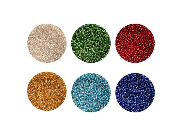 Glaspärlor Rocaille 6x200g